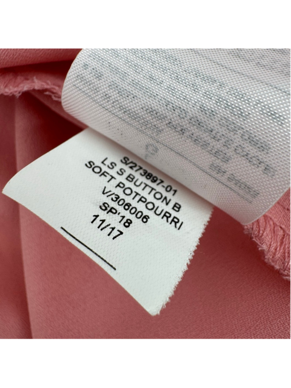 Banana Republic Pink Button Back Blouse L - Picture 5 of 8